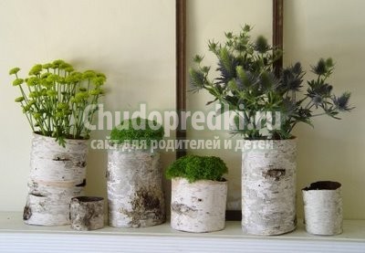 Оригинальные поделки из берёзы для дачи