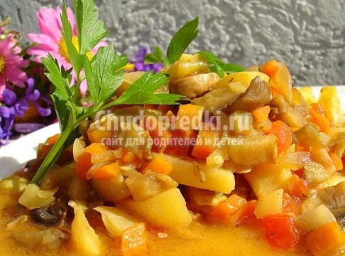рагу с кабачками