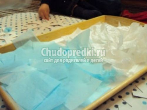 Снежинка из салфетки