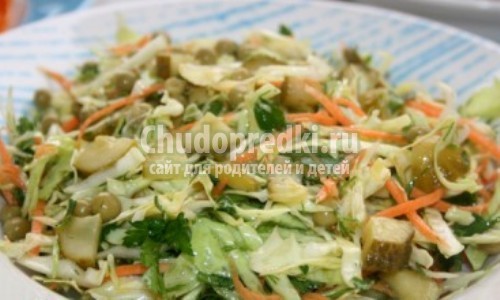 Салаты из капусты с огурцом