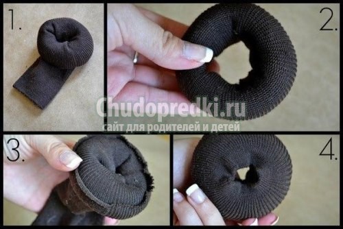 Как сделать бублик на голове