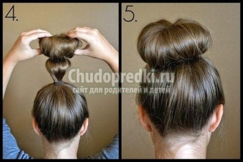 Как сделать бублик на голове