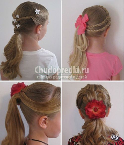 Лёгкие причёски в школу
