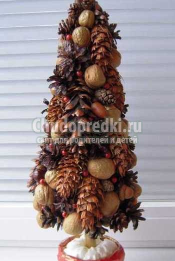 Поделки из шишек и желудей