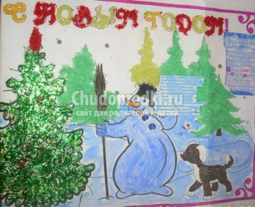 Новогодние плакаты своими руками