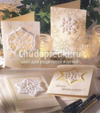 Снежинки крючком