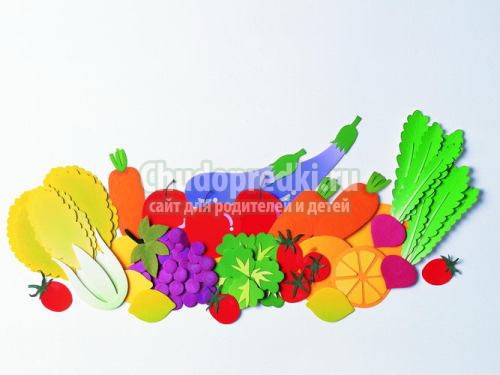 Аппликация овощи