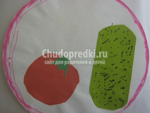 Аппликация овощи