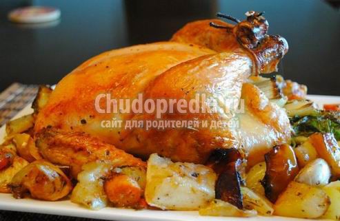 Рецепт курицы в духовке целиком. ТОП-10 с фото