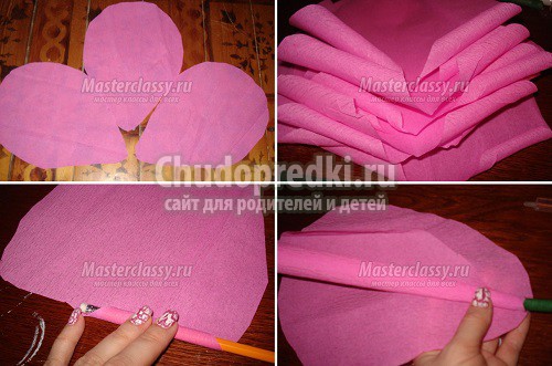 Большая роза из салфетки своими руками