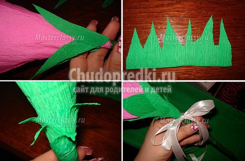 Большая роза из салфетки своими руками