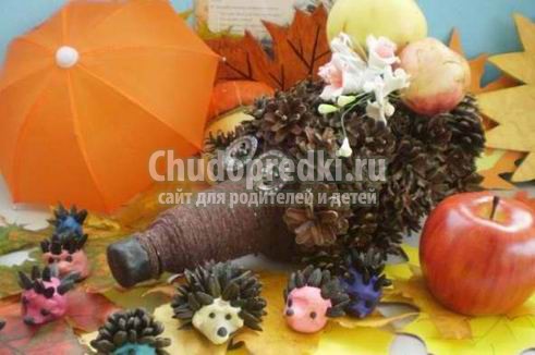 Ежик из шишек: лучшие мастер-классы с фото