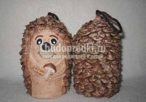 Ежик из шишек: лучшие мастер-классы с фото