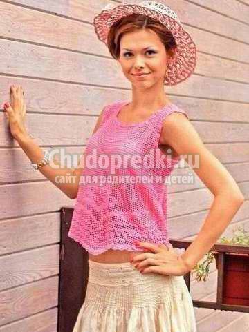 Топы крючком: схемы и описание