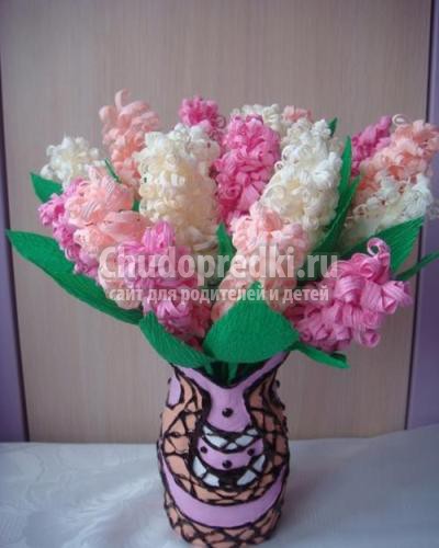 Цветы из гофрированной бумаги