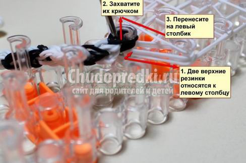 Змей из резинок: варианты плетения на станке и вилках