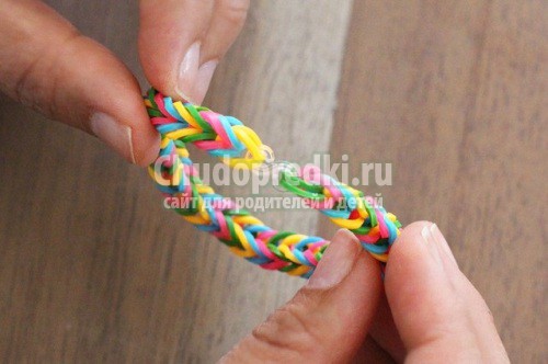 Плетение из резинок рыбий хвост