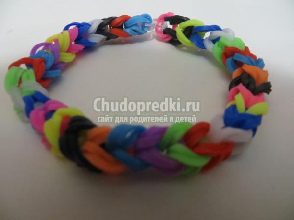 фенечка из резинок на рогатке