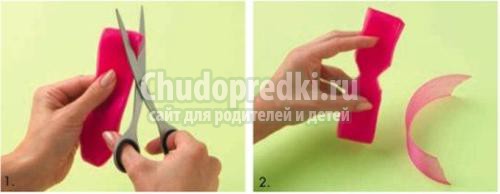 Бант из атласной ленты своими руками