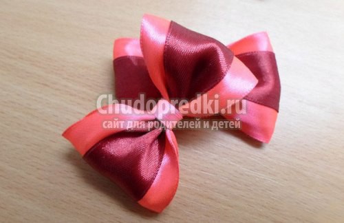 Бант из атласной ленты своими руками