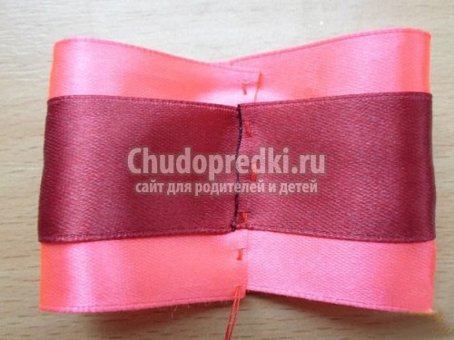 Бант из атласной ленты своими руками
