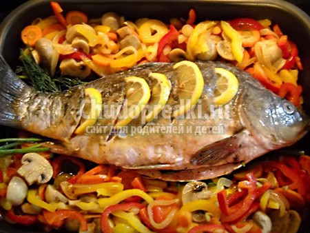 Рыба с овощами - полезно и вкусно