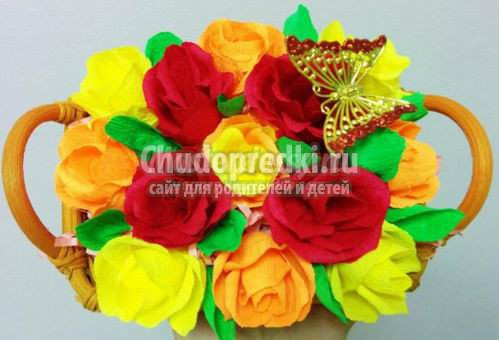 Объемные цветы из бумаги: описание схем и фото