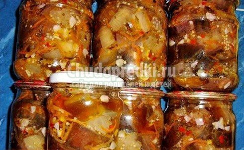 Баклажан с чесноком на зиму: подробные рецепты с фото