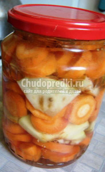 Морковь с яблоками консервированная Морковь с яблоками консервированная