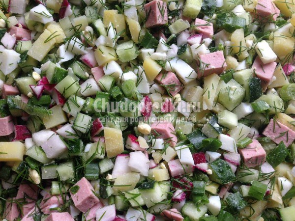 Рецепт классической окрошки