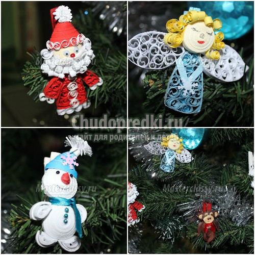 Елочные игрушки из бумаги - 40 идей с фото, новогодние звезды, олени и др. Фото