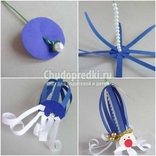 Елочные игрушки из бумаги - 40 идей с фото, новогодние звезды, олени и др. Фото