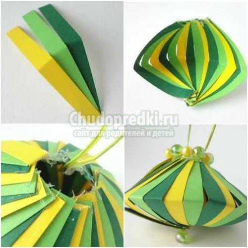 Елочные игрушки из бумаги - 40 идей с фото, новогодние звезды, олени и др. Фото