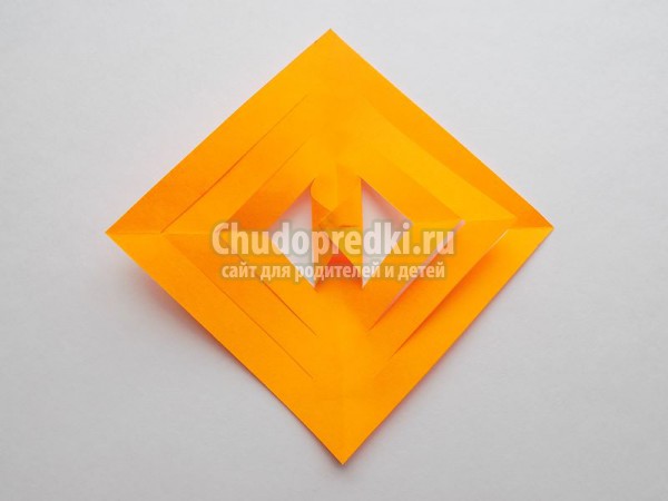 3D осенний лист из бумаги