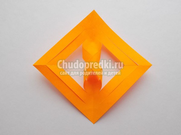 3D осенний лист из бумаги