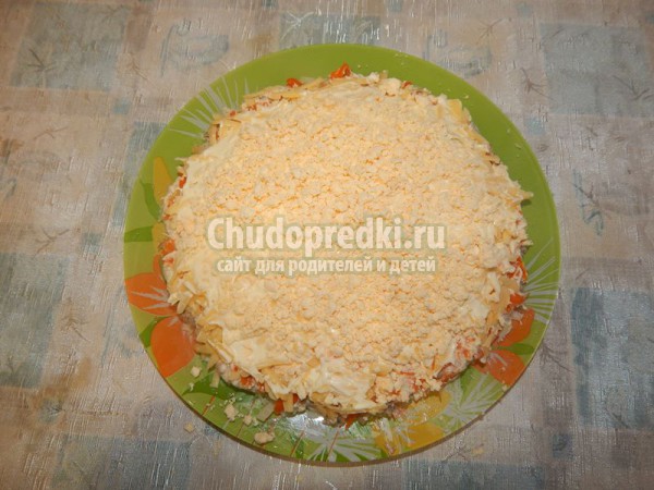 Салат Мимоза под снегом