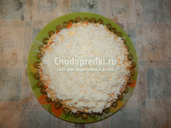 Салат Мимоза под снегом