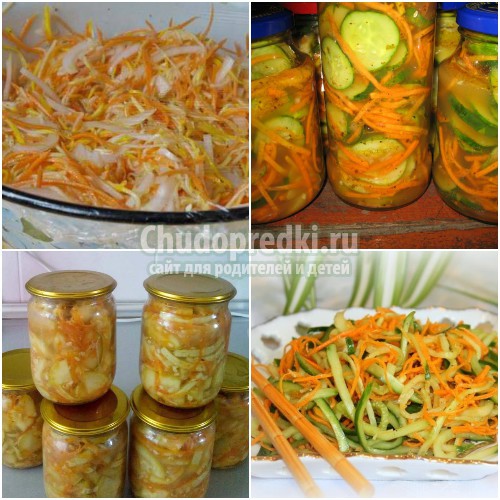 Кабачки по-корейски на зиму: золотые рецепты с фото