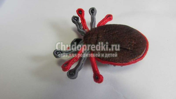 Украшение Паук в сутажной технике