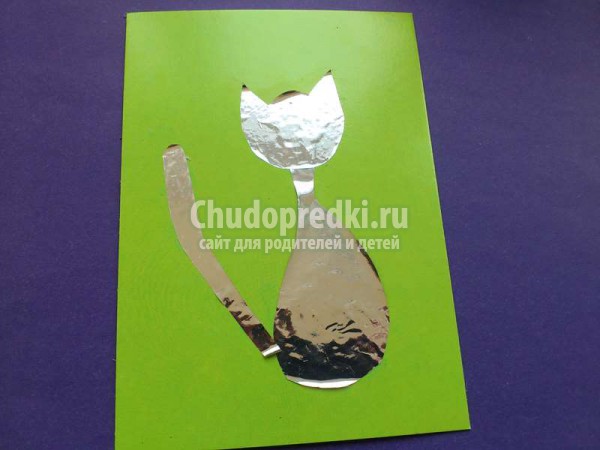 Аппликация для детей из фольги