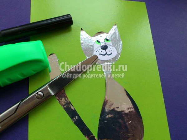 Аппликация для детей из фольги