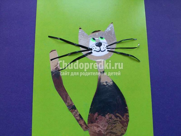 Аппликация для детей из фольги
