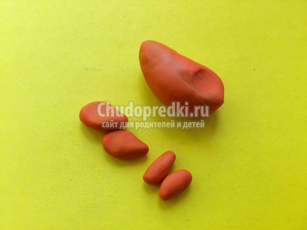 Лиса из пластилина