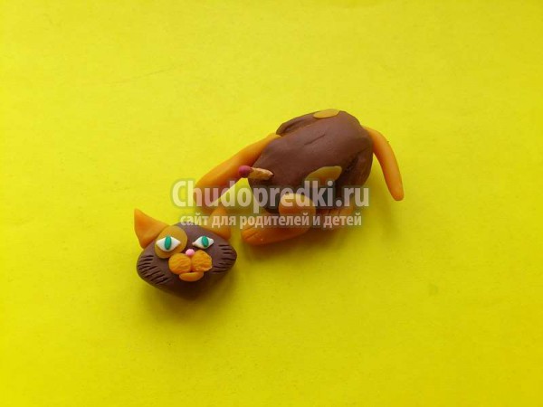 котенок из пластилина