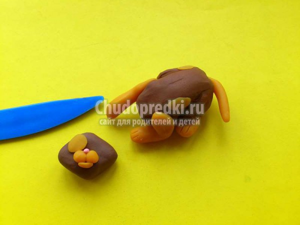 котенок из пластилина