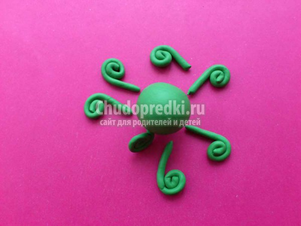 осьминог из пластилина
