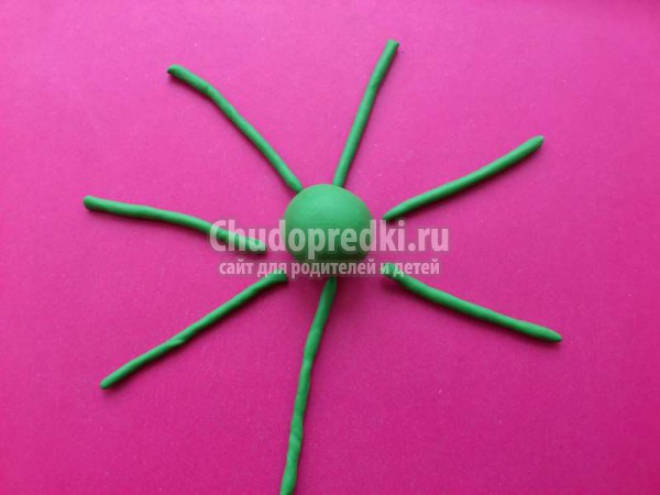 осьминог из пластилина
