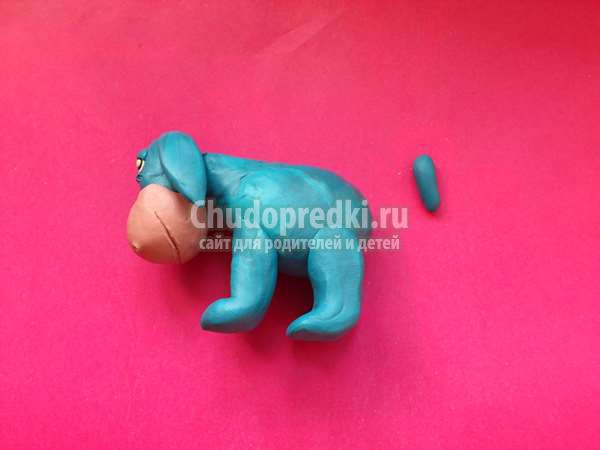 Ослик Иа из пластилина