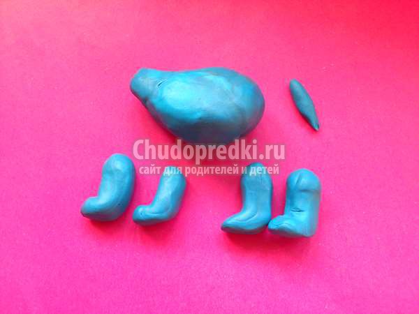 Ослик Иа из пластилина