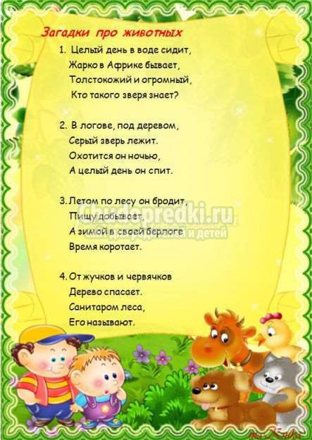 загадки для детей 5 лет